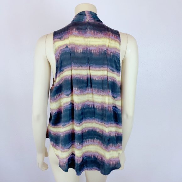 Free People Sleeveless Scoop Neck Faux Wrap Blouse - Picture 3 of 6